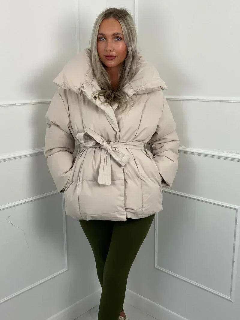 Karly Short Belted Puffer Jacket