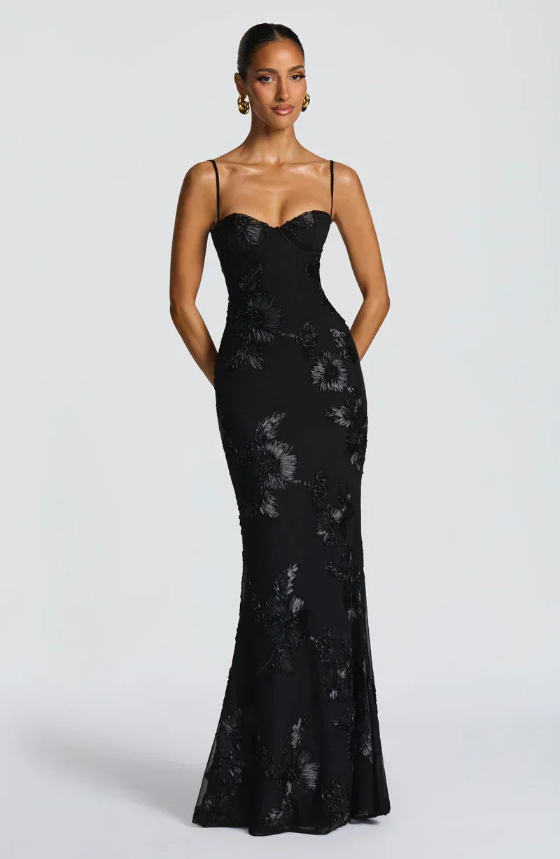 Velour maxi dress