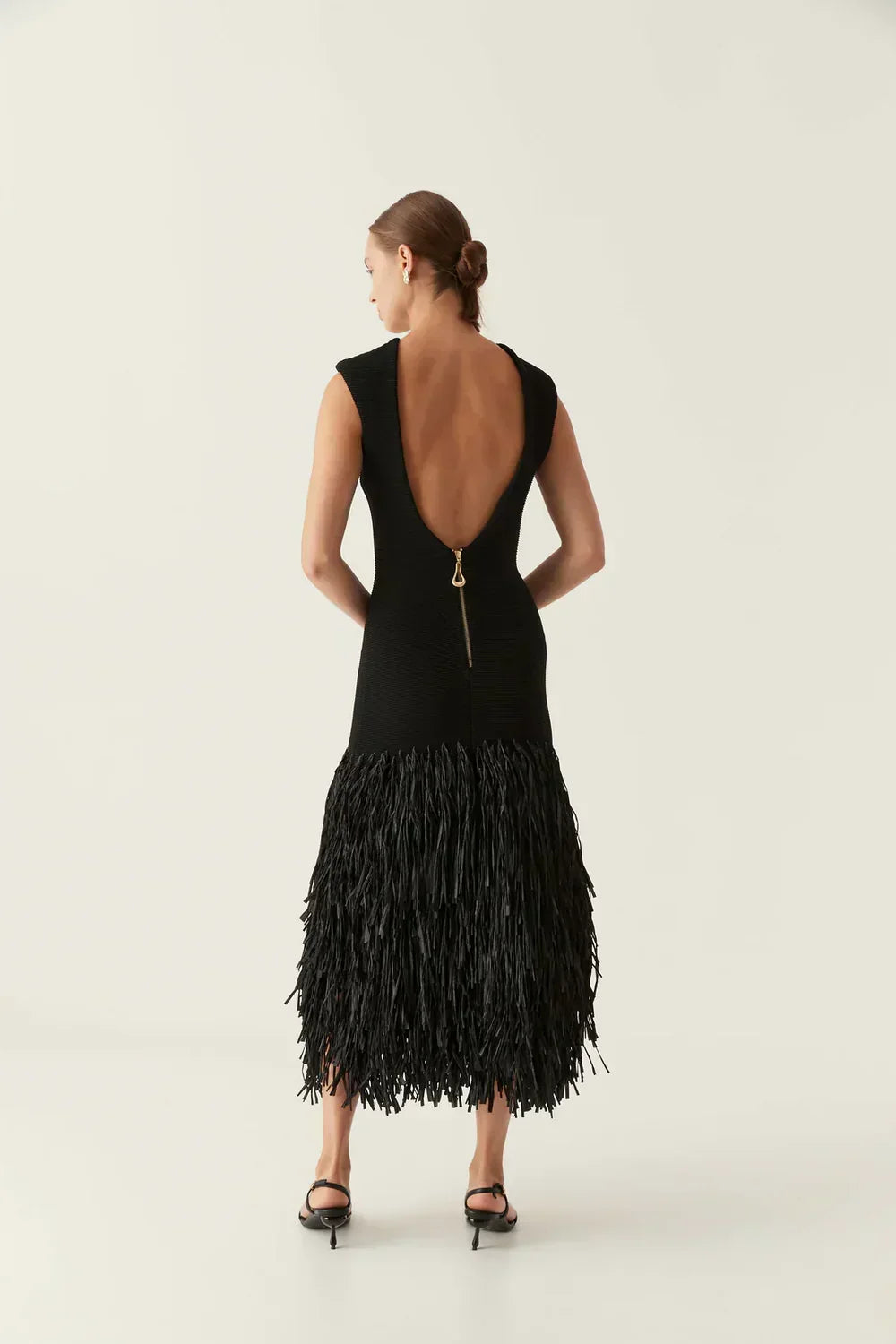 Noir Fringe Dress