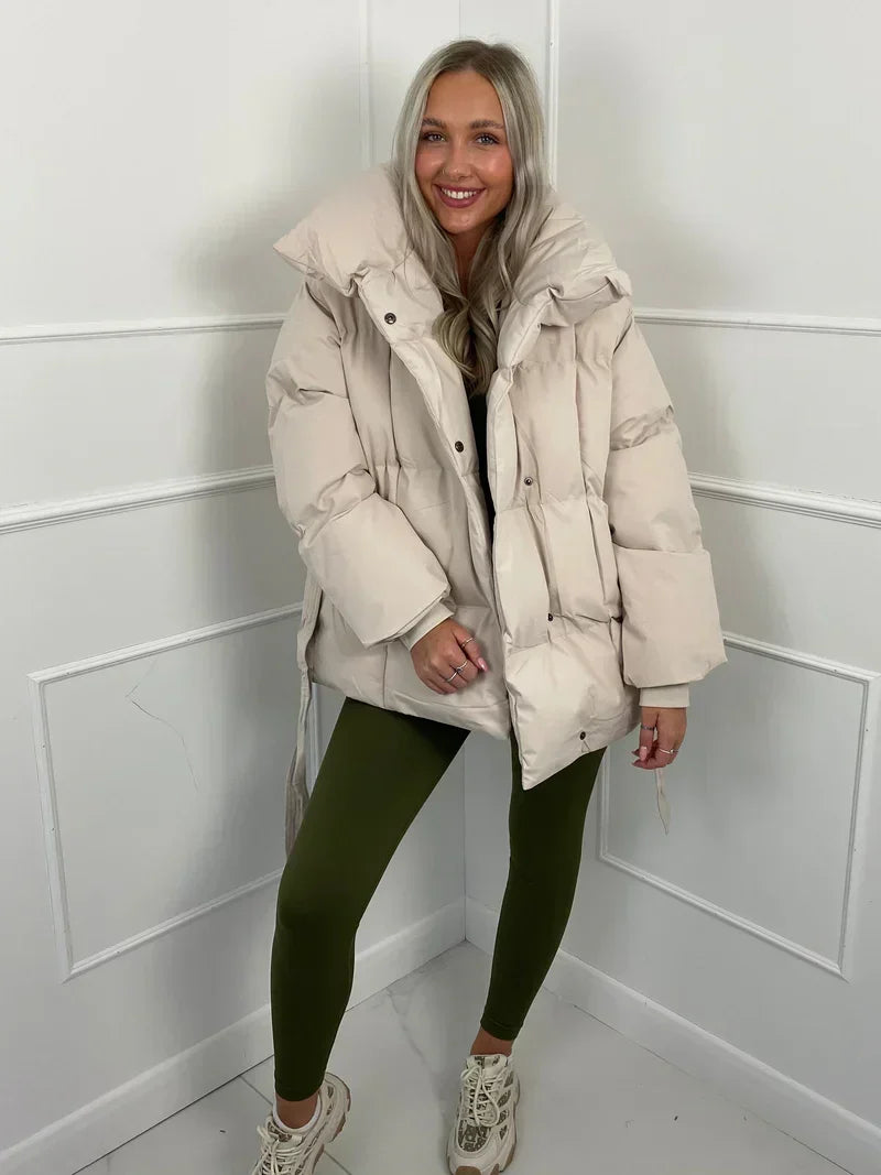 Karly Short Belted Puffer Jacket