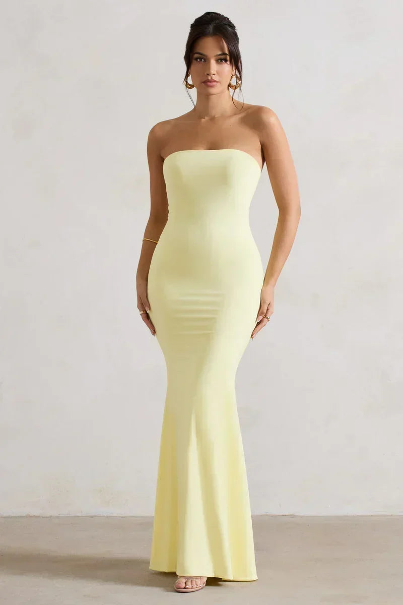 Lemon Luxe Bandeau Dress